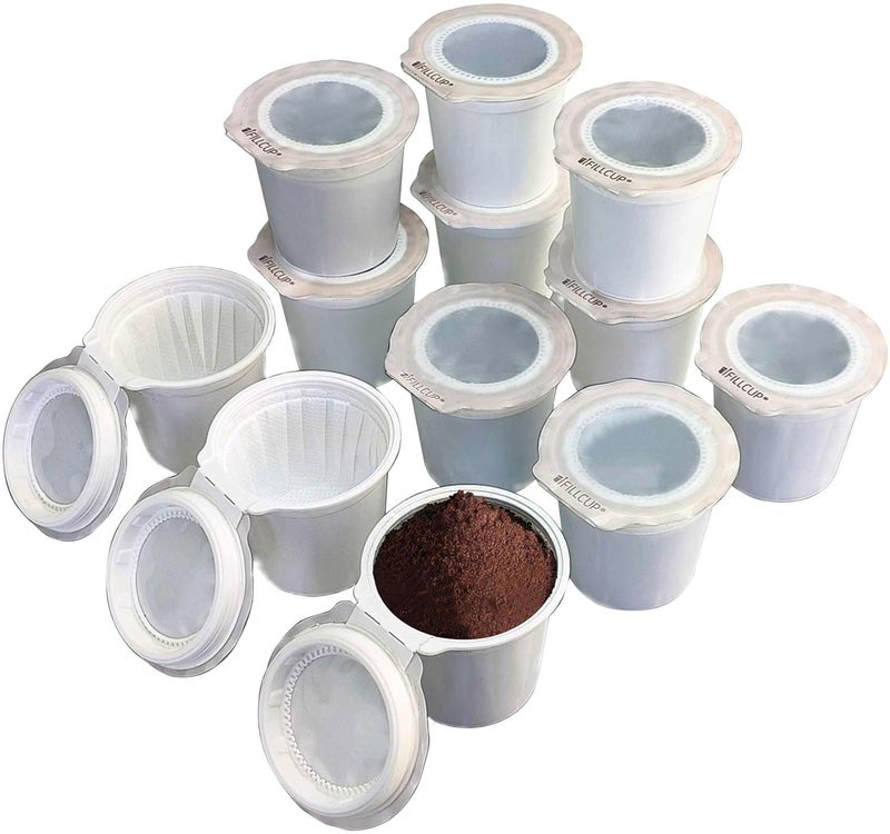 iFillCup 240 Refillable K Cups - Ultrafine Filter for Sediment-Free Richer Brew, DeepBrew Filter Holds 50% More Coffee, Universal K Cup Brewer Compatibility, Reusable up to 5 Times (White) - Image 1